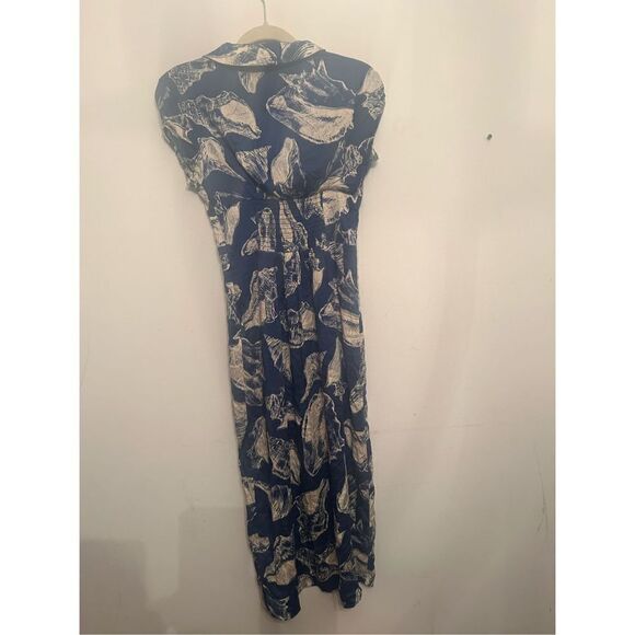 Urban Outfitters Uo Chantelle Side Slit Midi Dress in Blue size S - Picture 2 of 8